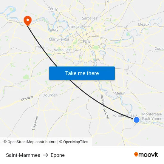 Saint-Mammes to Epone map