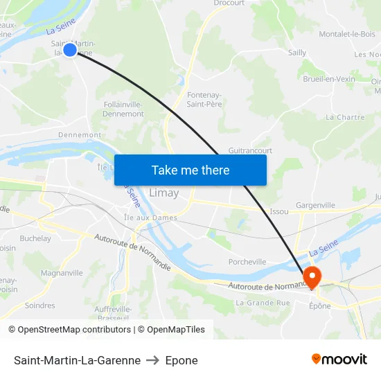 Saint-Martin-La-Garenne to Epone map