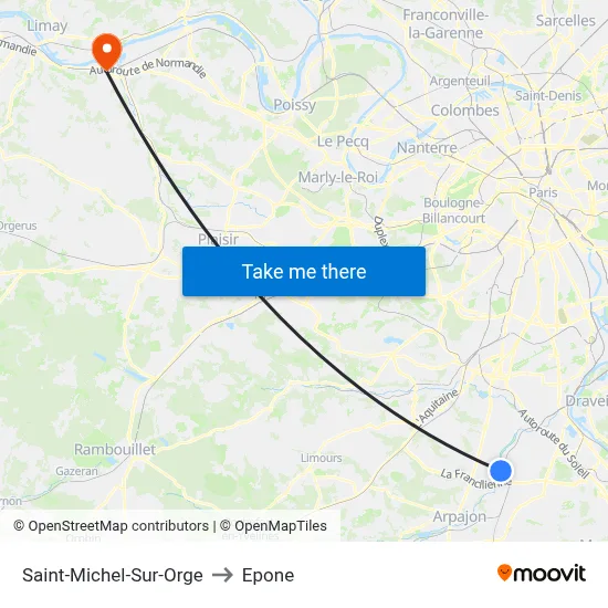 Saint-Michel-Sur-Orge to Epone map