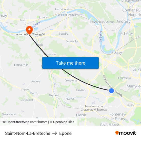 Saint-Nom-La-Breteche to Epone map