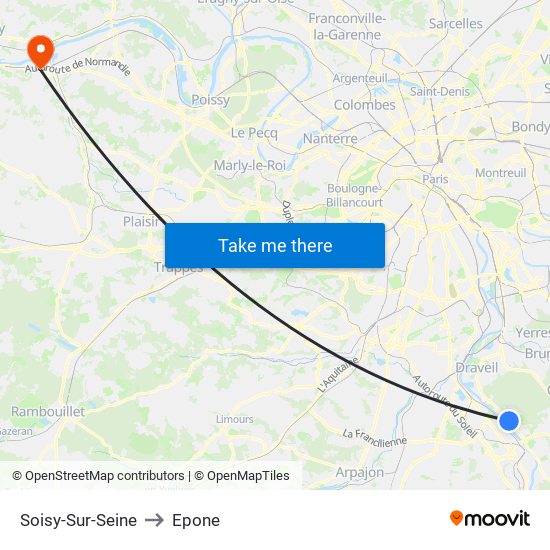 Soisy-Sur-Seine to Epone map