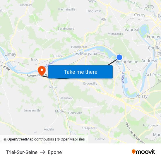 Triel-Sur-Seine to Epone map