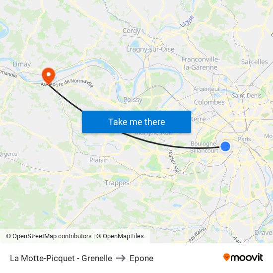 La Motte-Picquet - Grenelle to Epone map