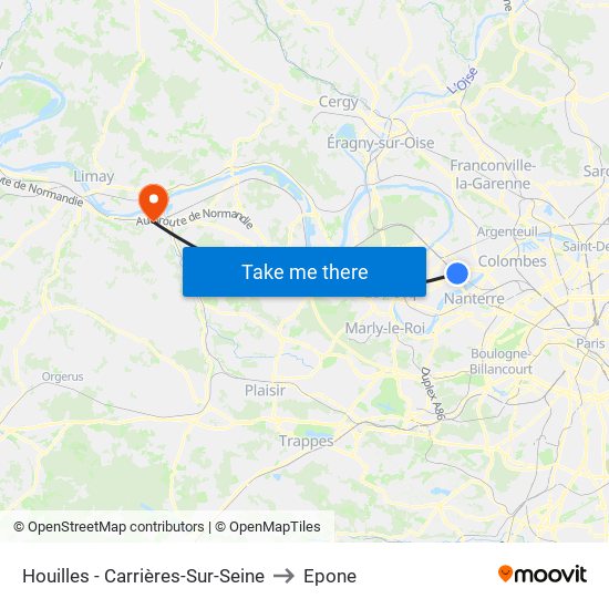 Houilles - Carrières-Sur-Seine to Epone map