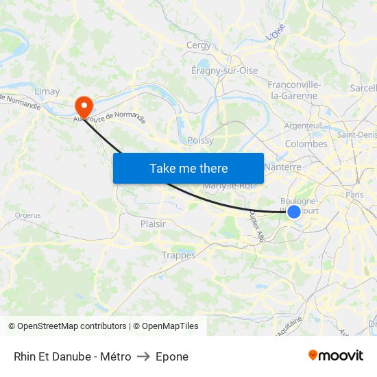 Rhin Et Danube - Métro to Epone map