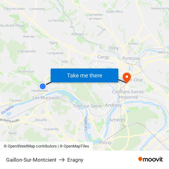 Gaillon-Sur-Montcient to Eragny map