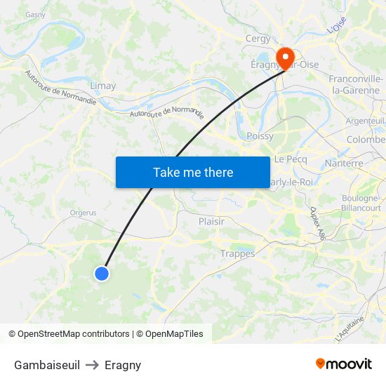 Gambaiseuil to Eragny map