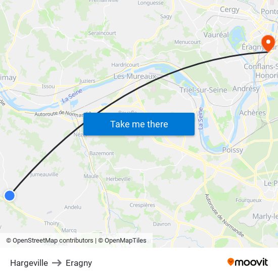 Hargeville to Eragny map