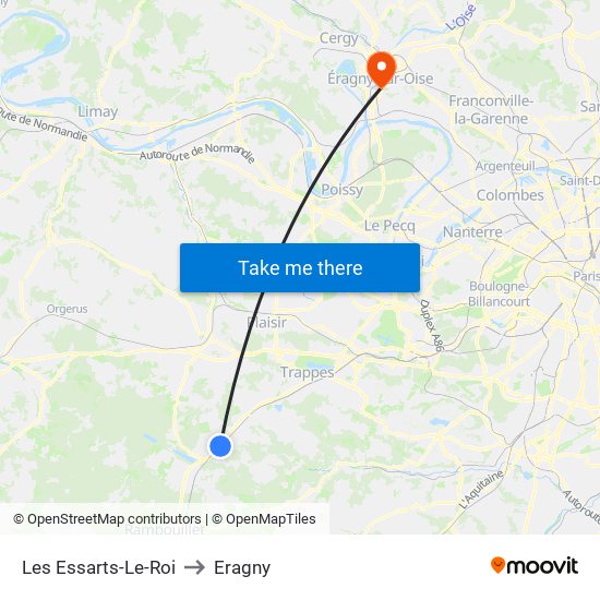 Les Essarts-Le-Roi to Eragny map