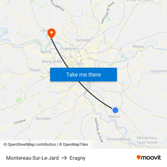 Montereau-Sur-Le-Jard to Eragny map