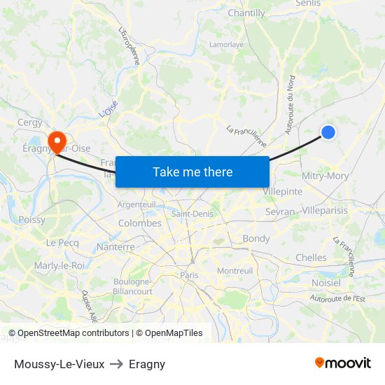 Moussy-Le-Vieux to Eragny map