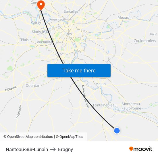 Nanteau-Sur-Lunain to Eragny map