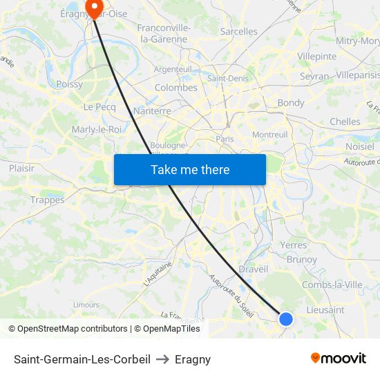 Saint-Germain-Les-Corbeil to Eragny map