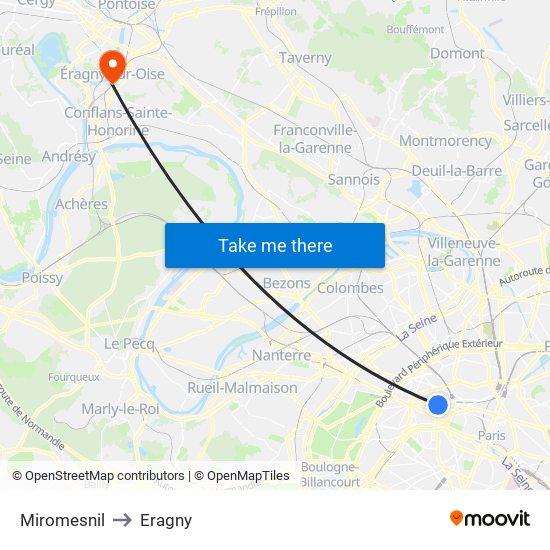 Miromesnil to Eragny map