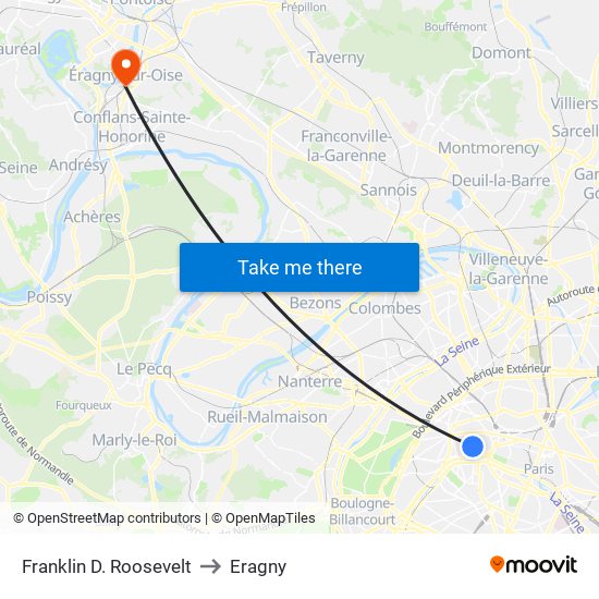 Franklin D. Roosevelt to Eragny map