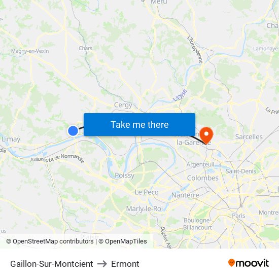 Gaillon-Sur-Montcient to Ermont map