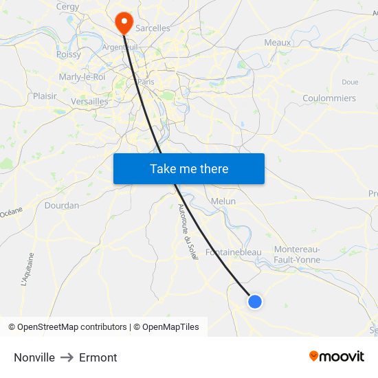 Nonville to Ermont map