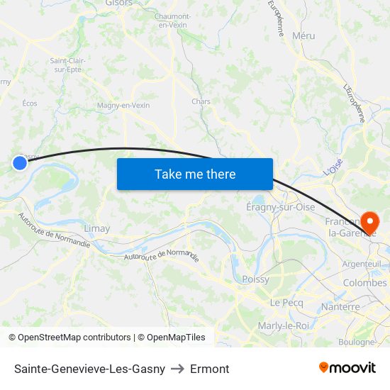 Sainte-Genevieve-Les-Gasny to Ermont map