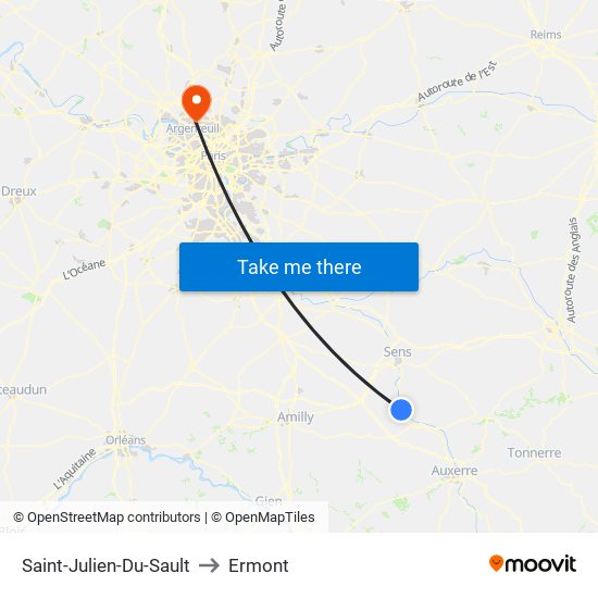 Saint-Julien-Du-Sault to Ermont map