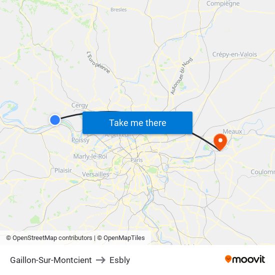 Gaillon-Sur-Montcient to Esbly map