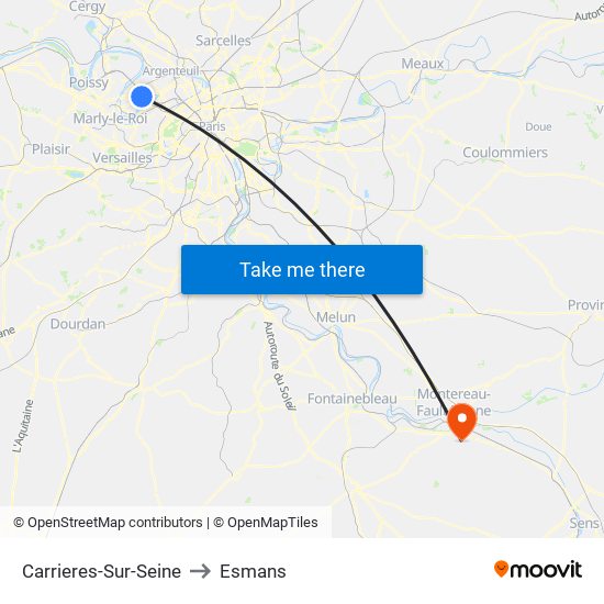 Carrieres-Sur-Seine to Esmans map