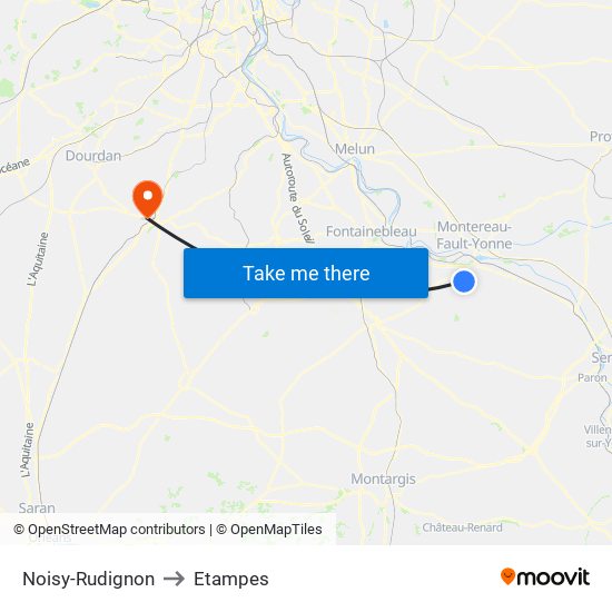 Noisy-Rudignon to Etampes map
