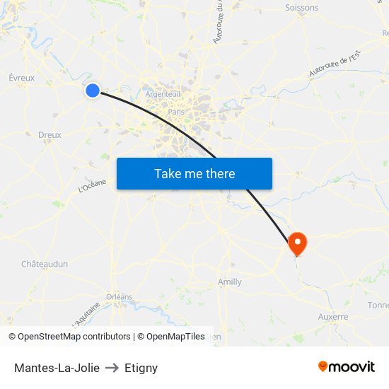 Mantes-La-Jolie to Etigny map