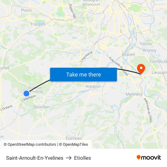 Saint-Arnoult-En-Yvelines to Etiolles map