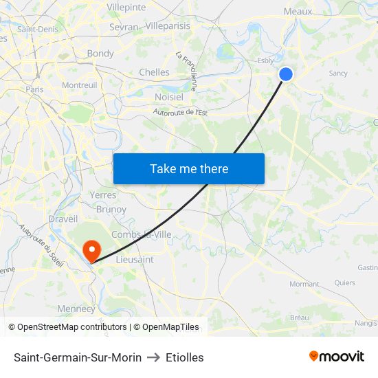Saint-Germain-Sur-Morin to Etiolles map