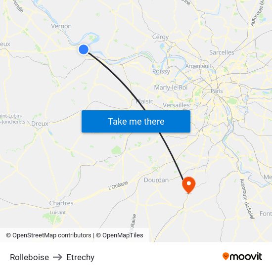 Rolleboise to Etrechy map