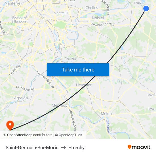 Saint-Germain-Sur-Morin to Etrechy map
