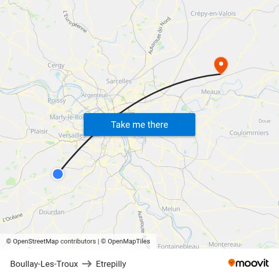 Boullay-Les-Troux to Etrepilly map