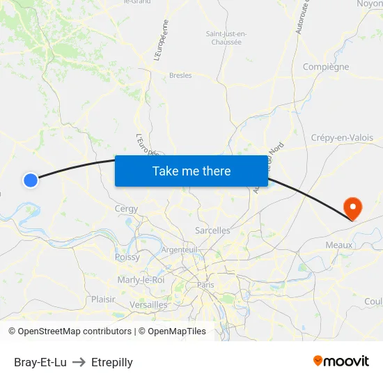 Bray-Et-Lu to Etrepilly map
