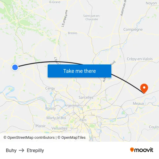 Buhy to Etrepilly map