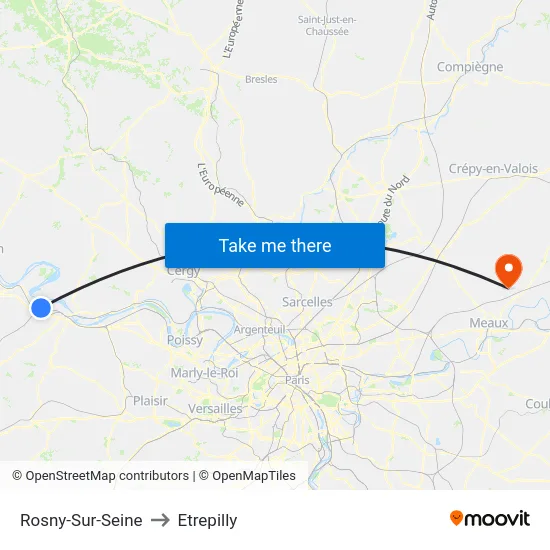 Rosny-Sur-Seine to Etrepilly map