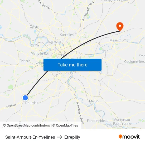 Saint-Arnoult-En-Yvelines to Etrepilly map