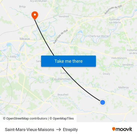 Saint-Mars-Vieux-Maisons to Etrepilly map