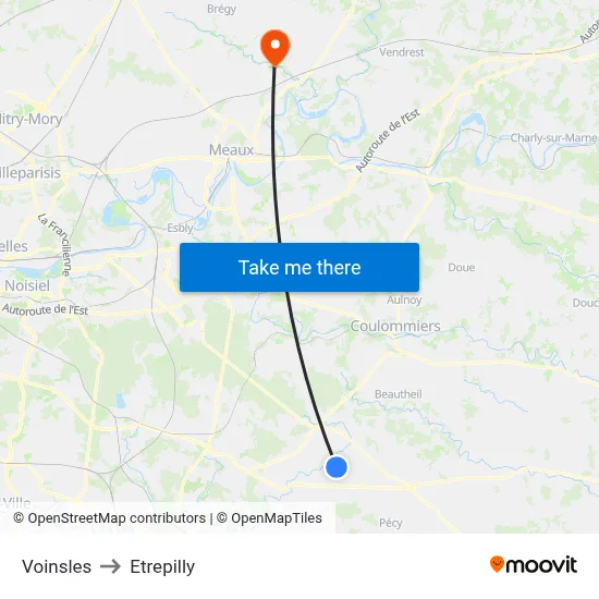 Voinsles to Etrepilly map