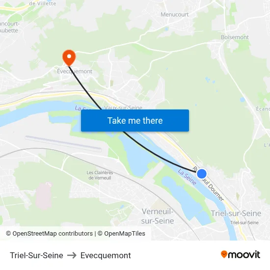 Triel-Sur-Seine to Evecquemont map