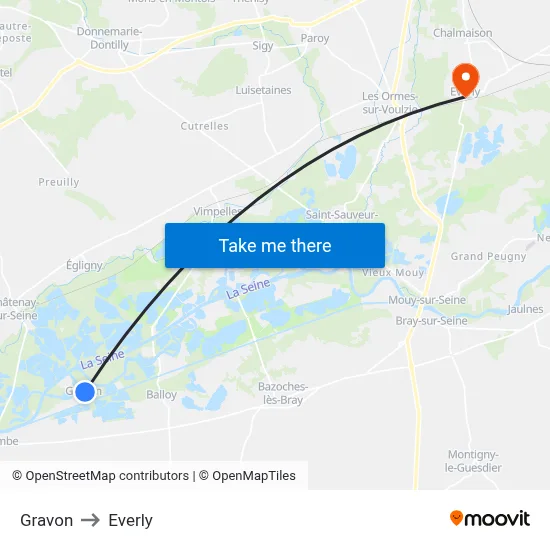Gravon to Everly map