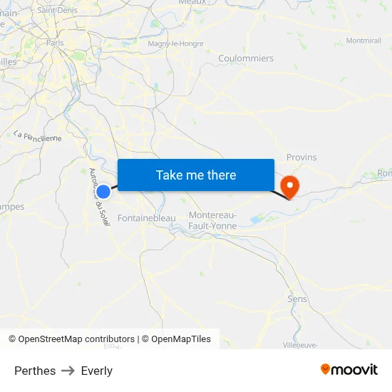 Perthes to Everly map