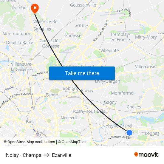 Noisy - Champs to Ezanville map