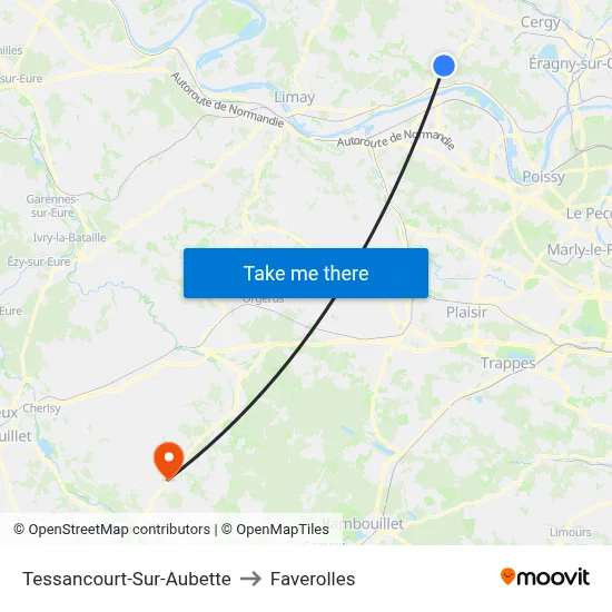 Tessancourt-Sur-Aubette to Faverolles map