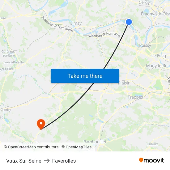 Vaux-Sur-Seine to Faverolles map