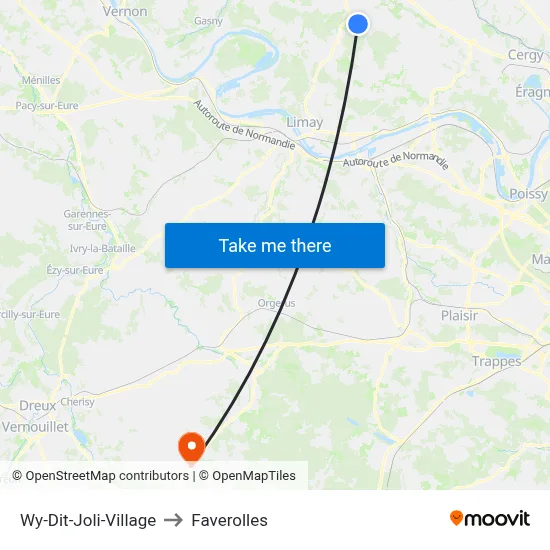 Wy-Dit-Joli-Village to Faverolles map