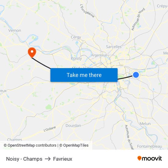 Noisy - Champs to Favrieux map