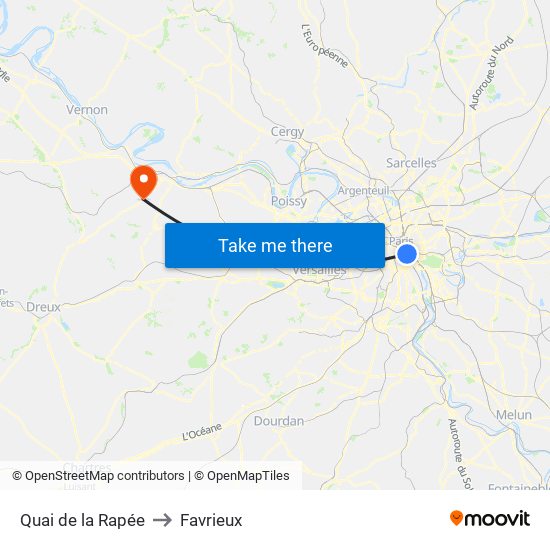 Quai de la Rapée to Favrieux map