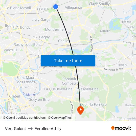 Vert Galant to Ferolles-Attilly map