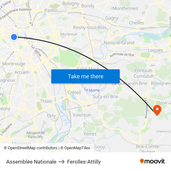 Assemblée Nationale to Ferolles-Attilly map