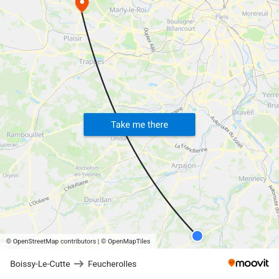 Boissy-Le-Cutte to Feucherolles map
